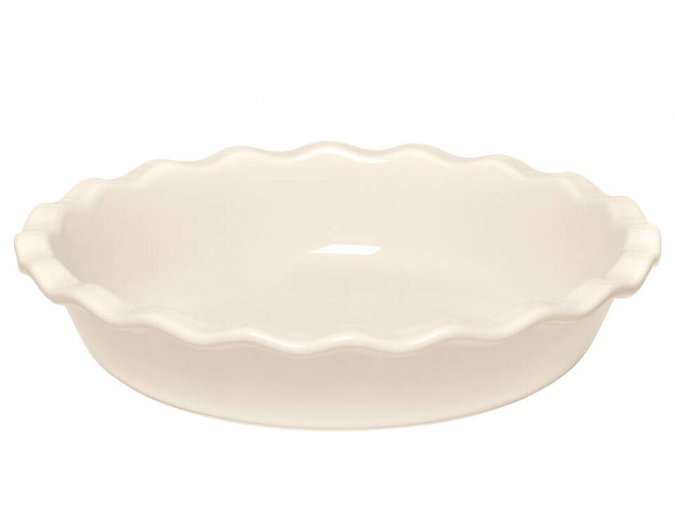 Forma na koláč Emile Henry s vlnitým okrajem slonová kost 26 cm