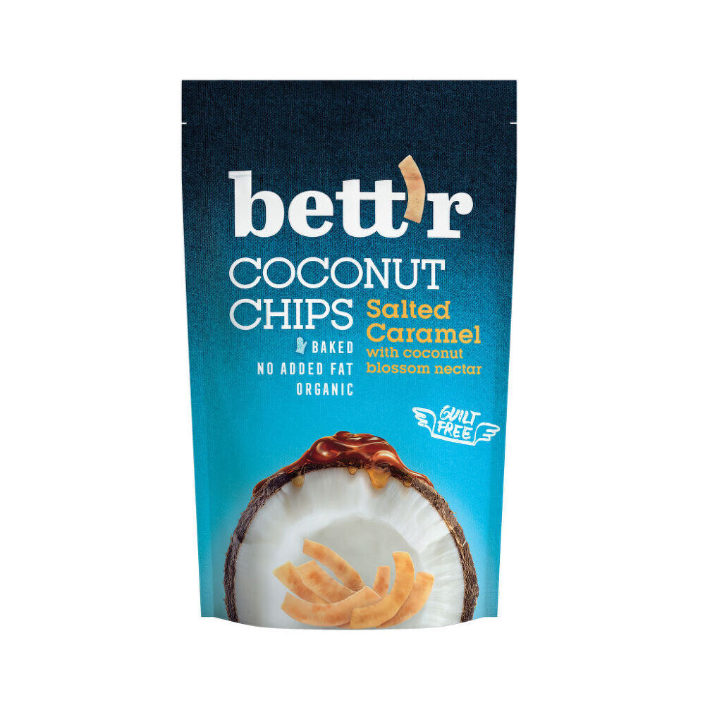 Chipsy kokosové slaný karamel 70 g BIO   BETT'R