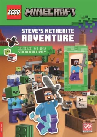 LEGO® Minecraft®: Steve's Netherite Adventure Search & Find Sticker Activity (with Steve minifigure and sword) - Buster Books, LEGO®