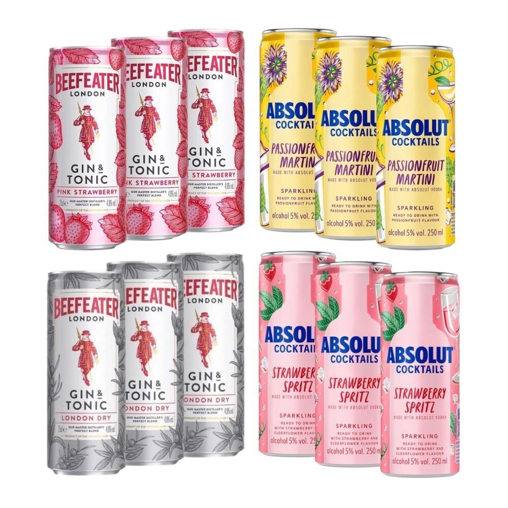 RTD Letní Párty Set Beefeater & Absolut 12×0,25l