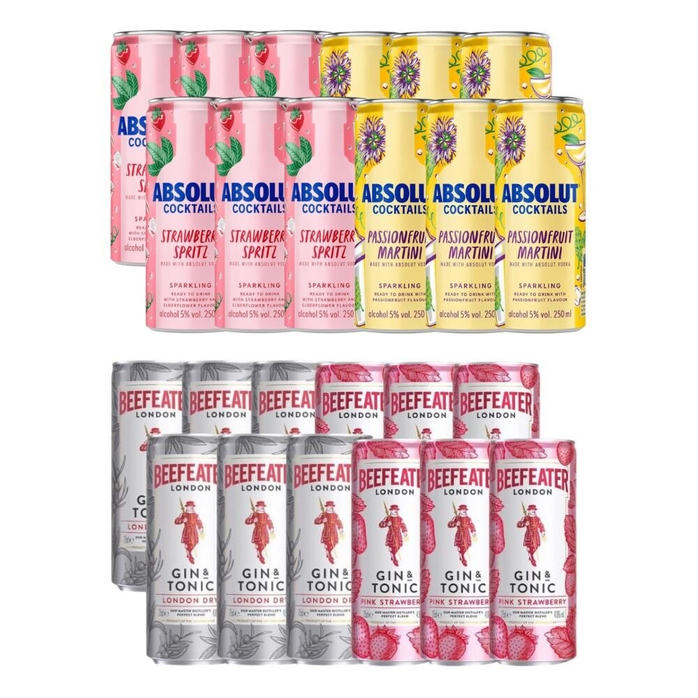 RTD Letní Párty Set Beefeater & Absolut 24×0,25l