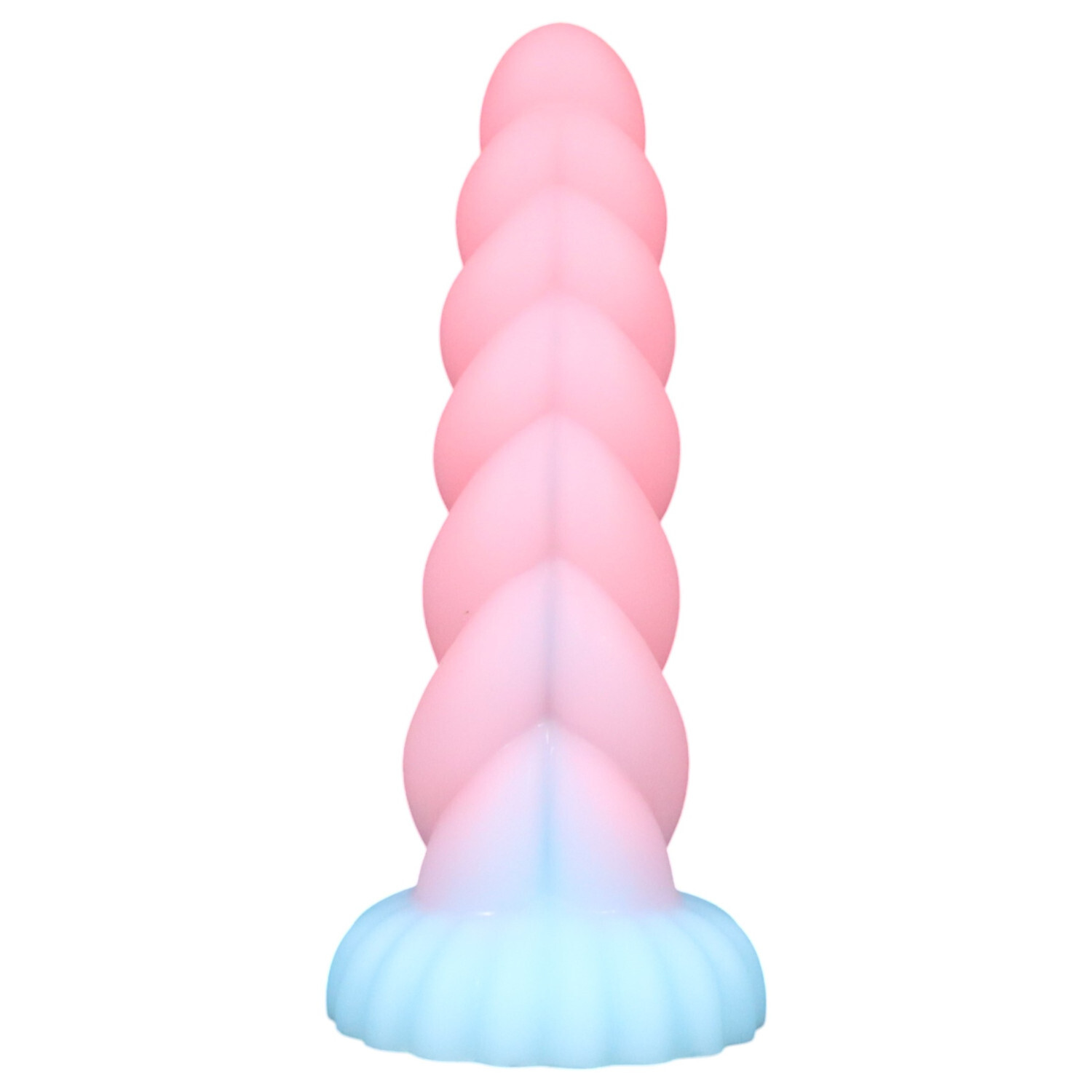 Svítící jednorožec dildo - 22 cm (duhové)