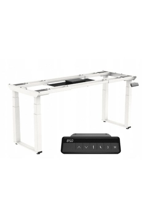 ERGO elektrická výškově nastavitelná podnož DEF 223Q White rozsah zdvihu 60,5 – 125,5 cm