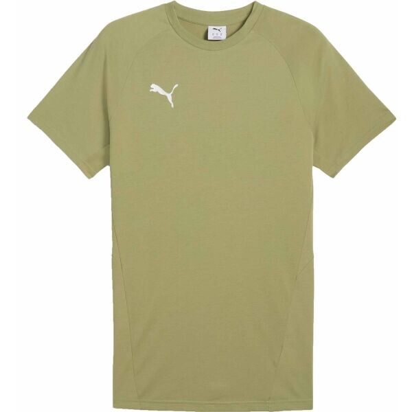 Puma TEAMEVOSTRIPE TEE Pánské triko, khaki, velikost