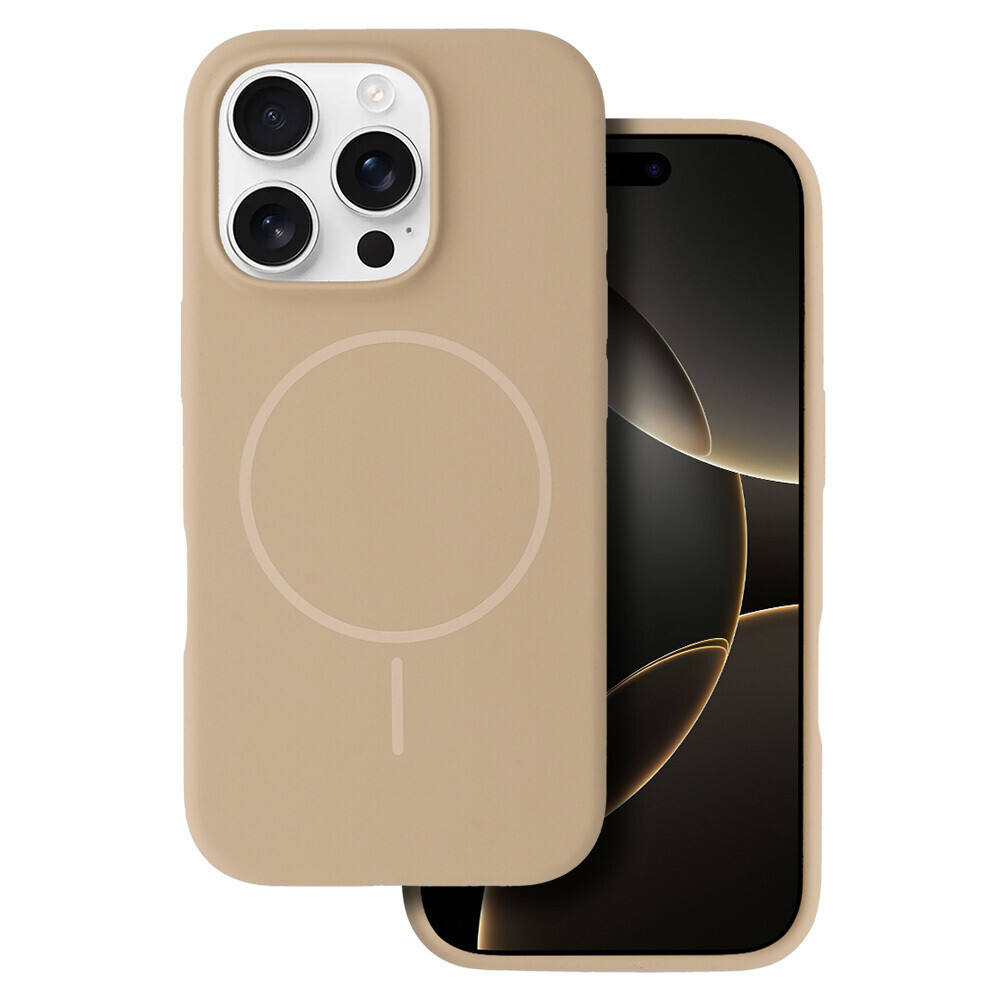 Zadní kryt Magsafe Slim Silicone pro iPhone 16 Plus brown