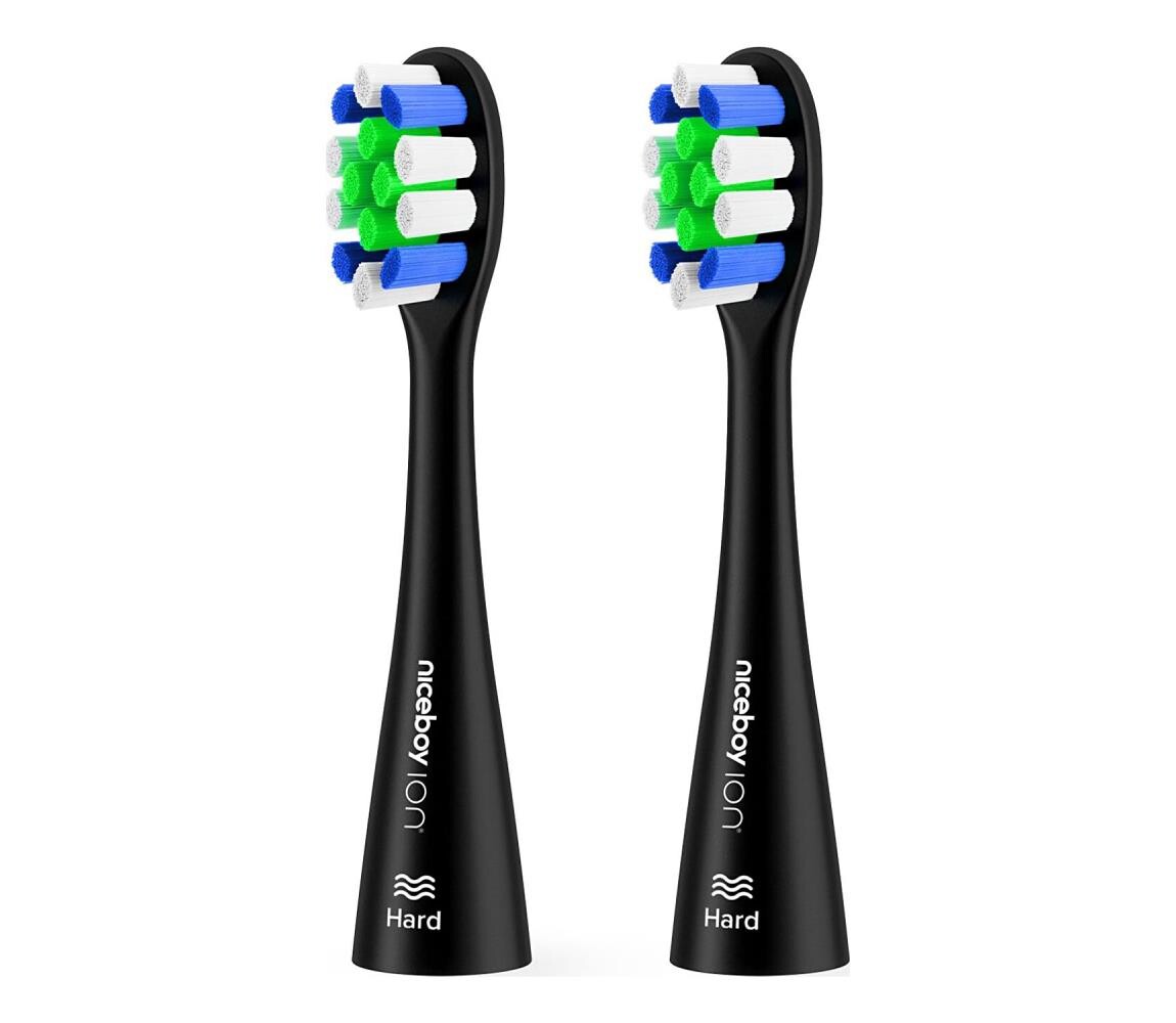 Niceboy Niceboy - SADA 2x Náhradní hlavice Lite Hard pro kartáček ION  černá