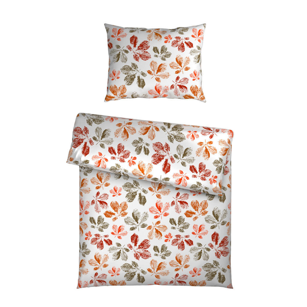 Esposa POVLEČENÍ, satén, zelená, oranžová, bílá, červenohnědá, 140/200 cm