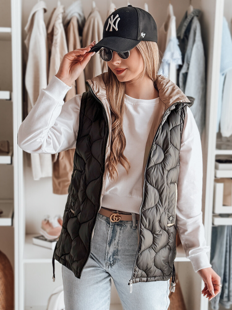 Kamizelka damska przejściowa pikowana VESOLITA czarna Dstreet