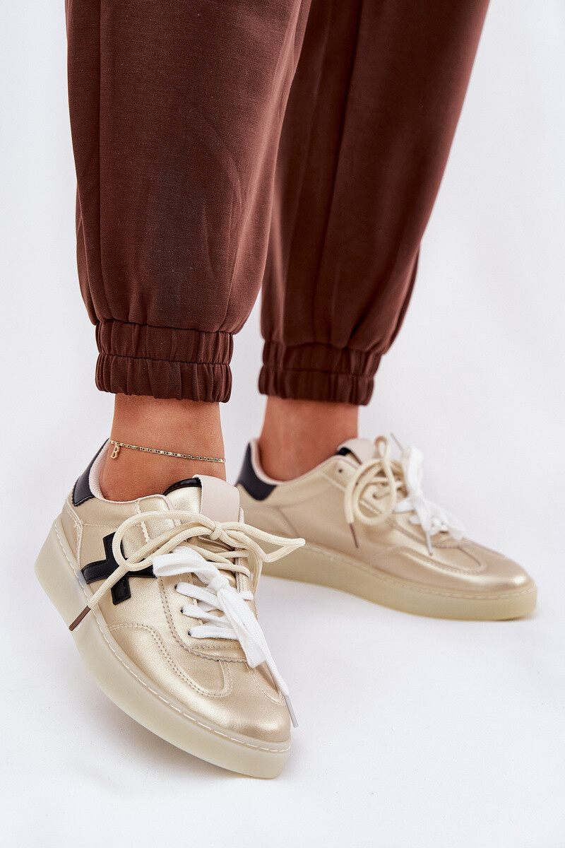 Boto Nízké dámské sportovní boty zlaté Zelevelis