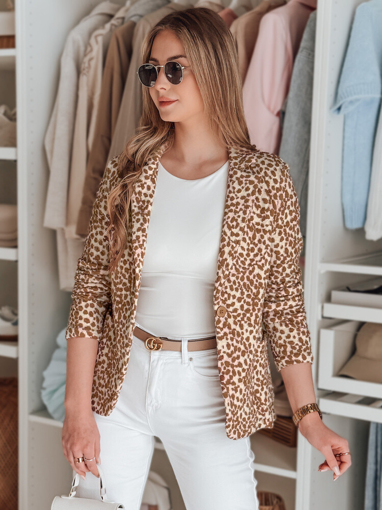 Marynarka damska taliowana MARABELL beżowa Dstreet