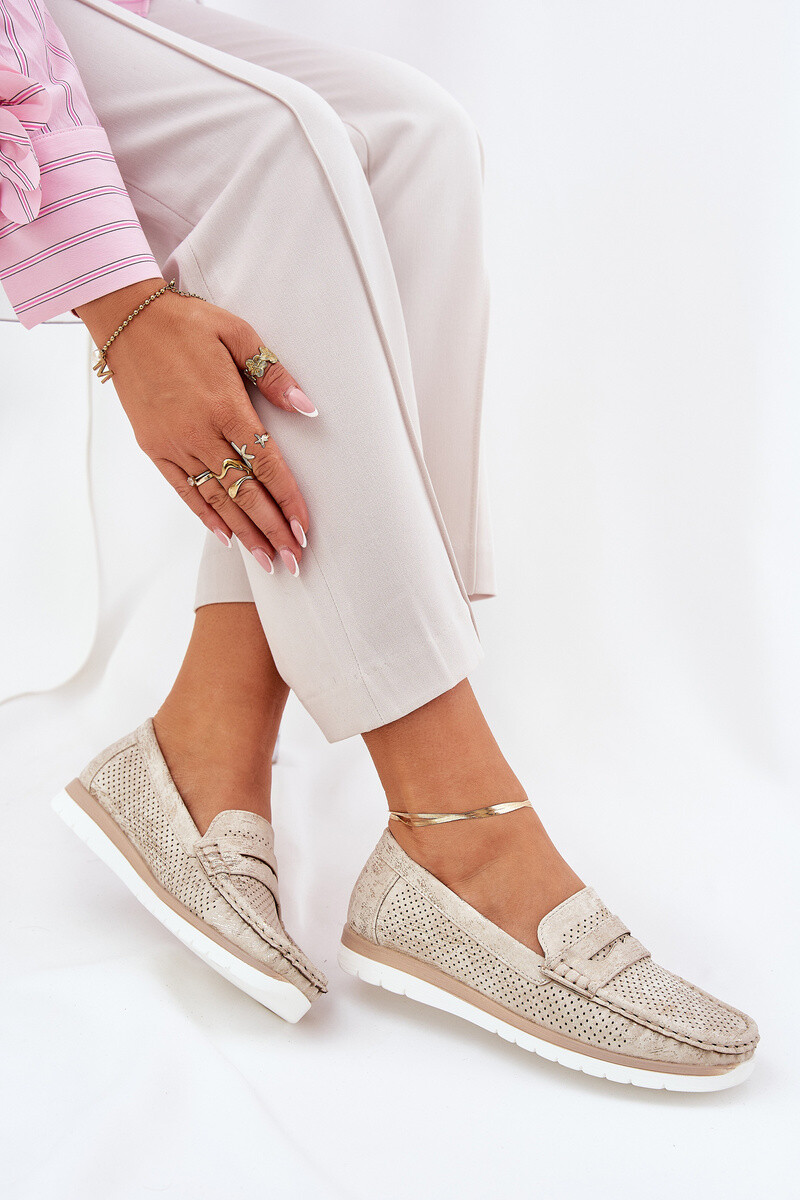 Boto Dámské mokasíny z eco kůže stříbrné Bralithia