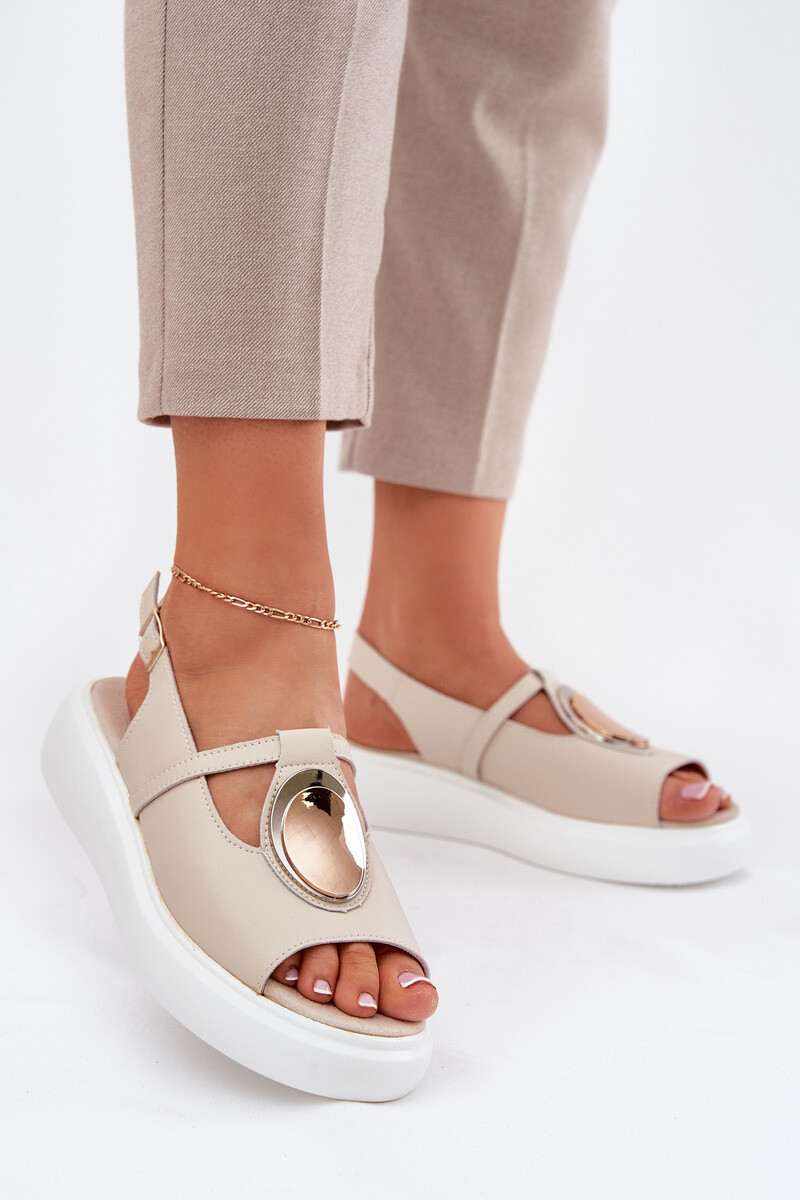 S. BARSKI Kožené Elegantní Dámské Sandály S.Barski