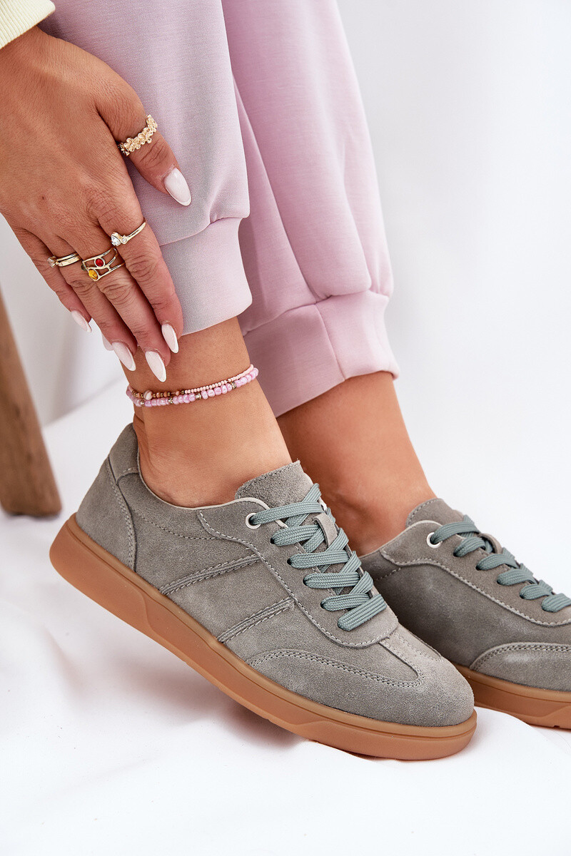 EVENTO Dámské Nízké Sněhule Z Semiše Zelené Paliana