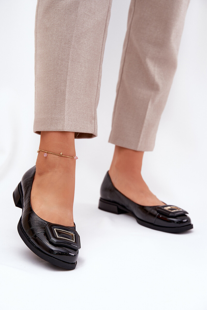 S. BARSKI Kožené Baletky S Ozdobou D&A