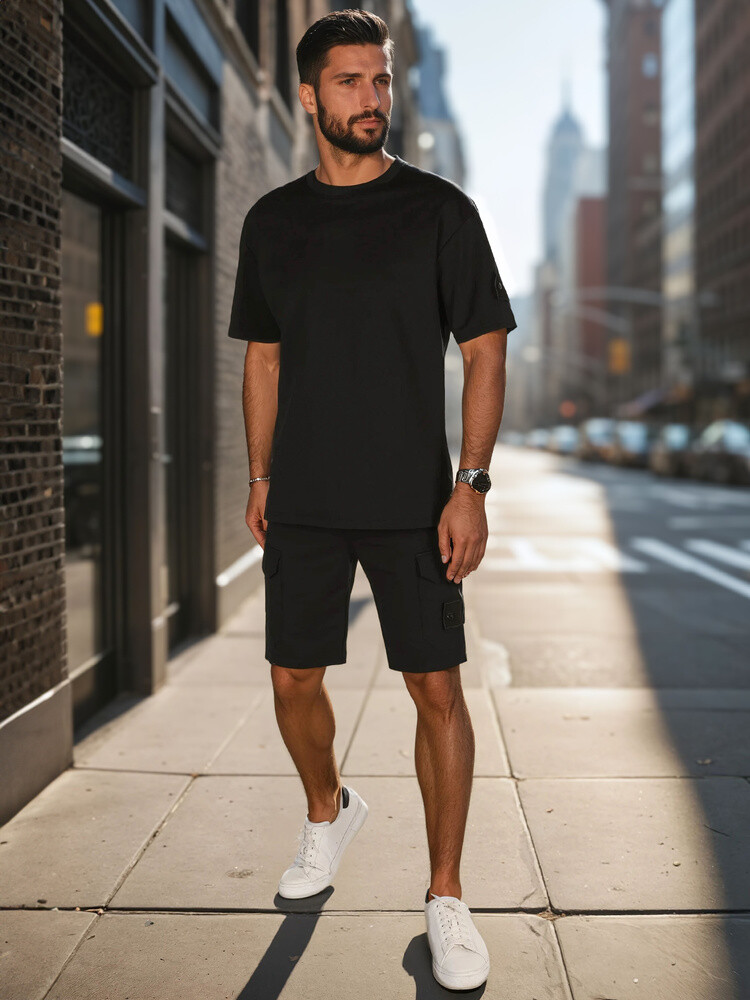 Komplet męski czarny Dstreet