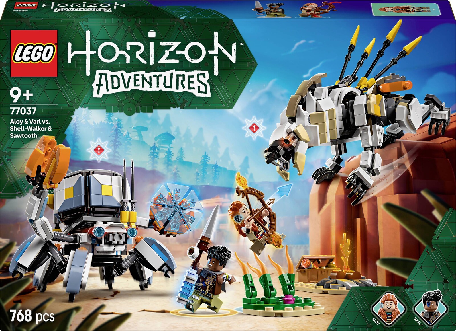 77037 LEGO® ICONS(TM) Aloy a Varl vs. Panczwonský svibel a pilový zub