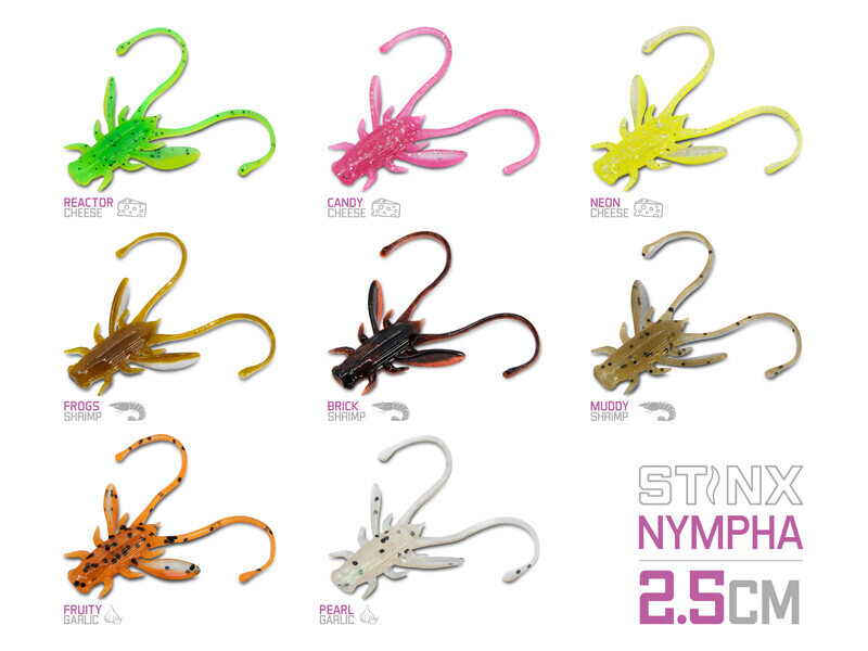 Umělá nástraha Delphin B! Stinx NYMPHA / 20ks-2.5cm / NEON