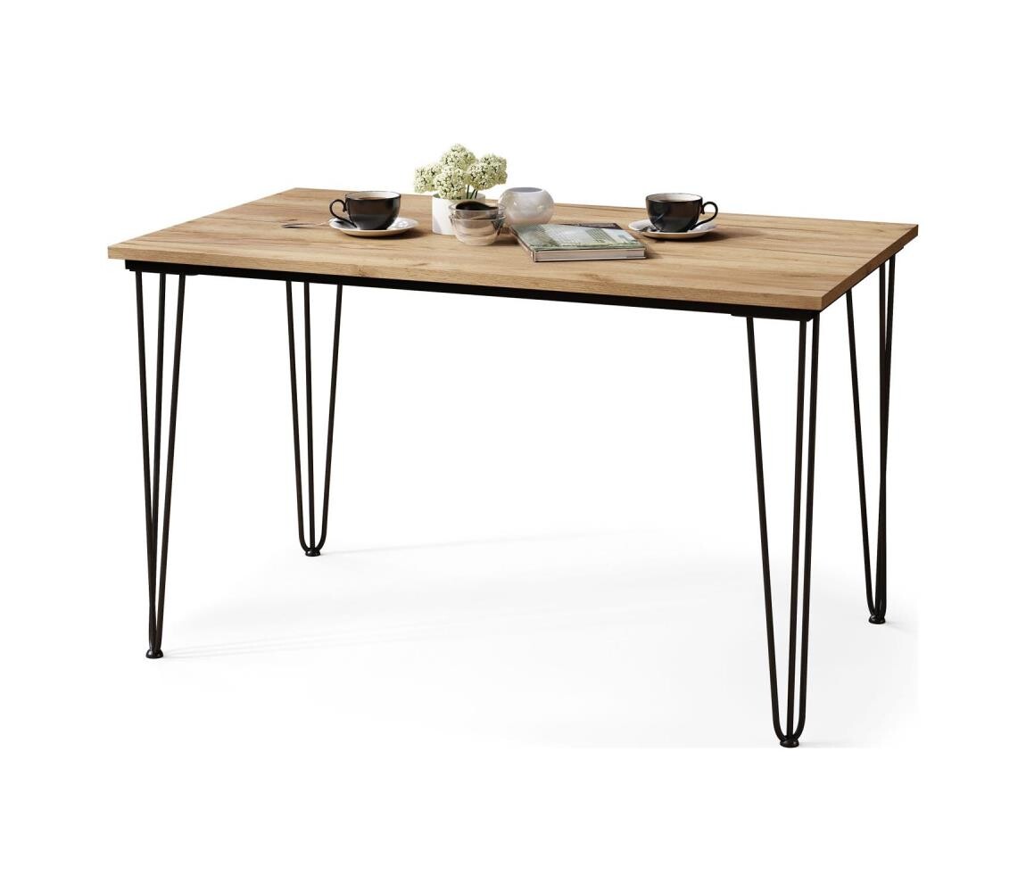 Mazzoni Jídelní stůl HALIJA s dekorem dub craft