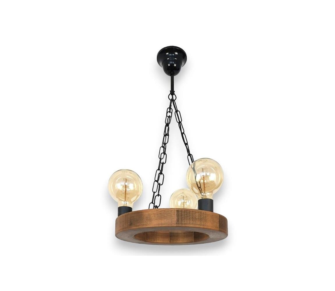 Exodus Lighting Srl Lustr na řetězu IOS 3xE27/60W/230V pr. 30 cm buk - FSC certifikováno