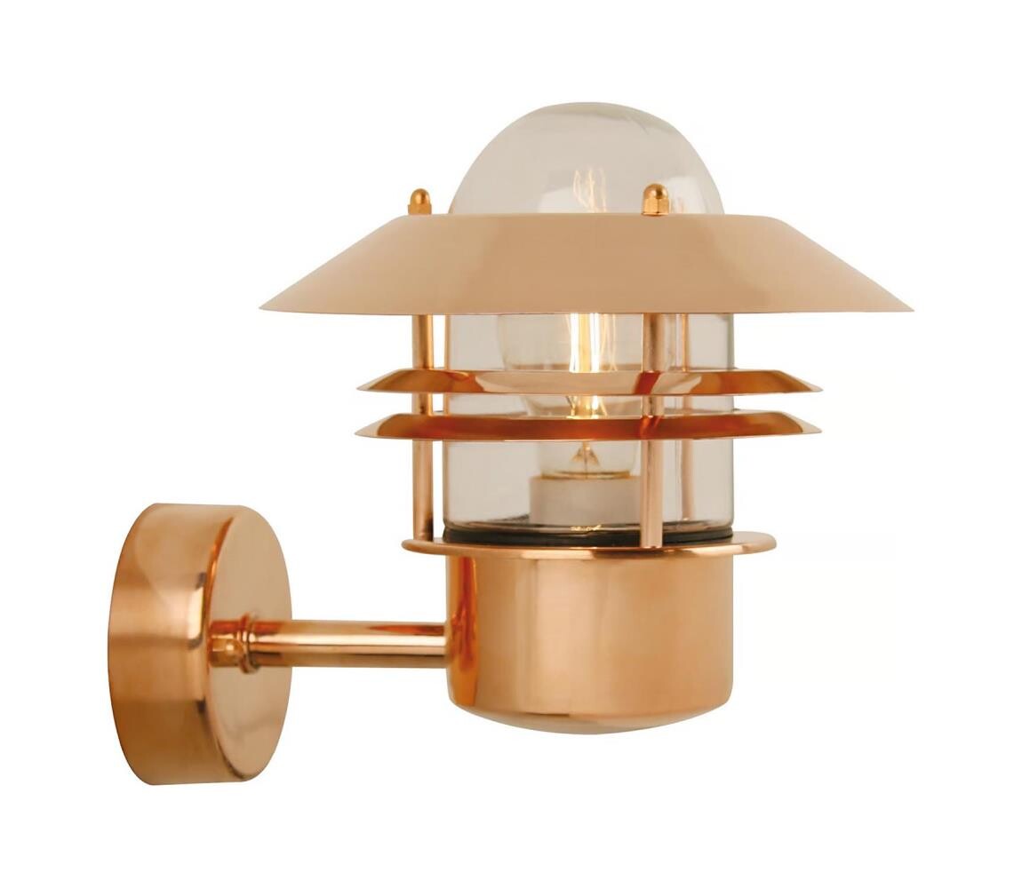Nordlux Nordlux - Venkovní nástěnné svítidlo BLOKHUS 1xE27/60W/230V IP54 měděná