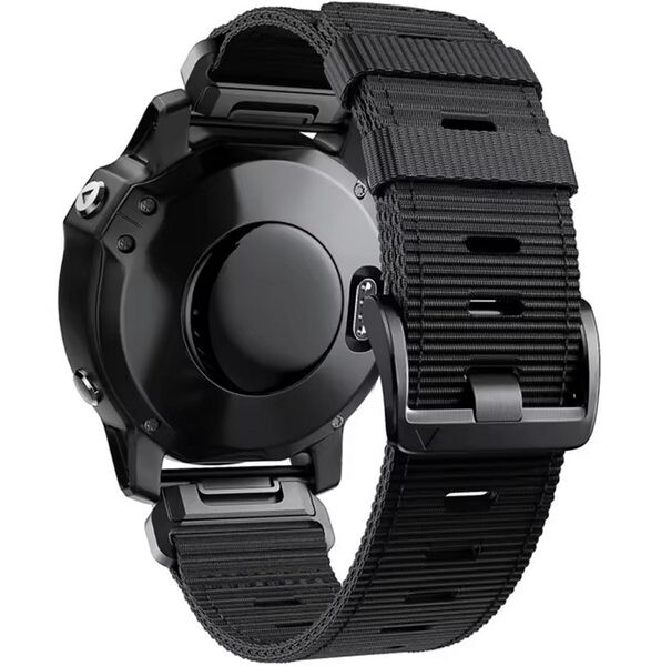 Řemínek pro Garmin QuickFit 26mm, Nylonový Černý