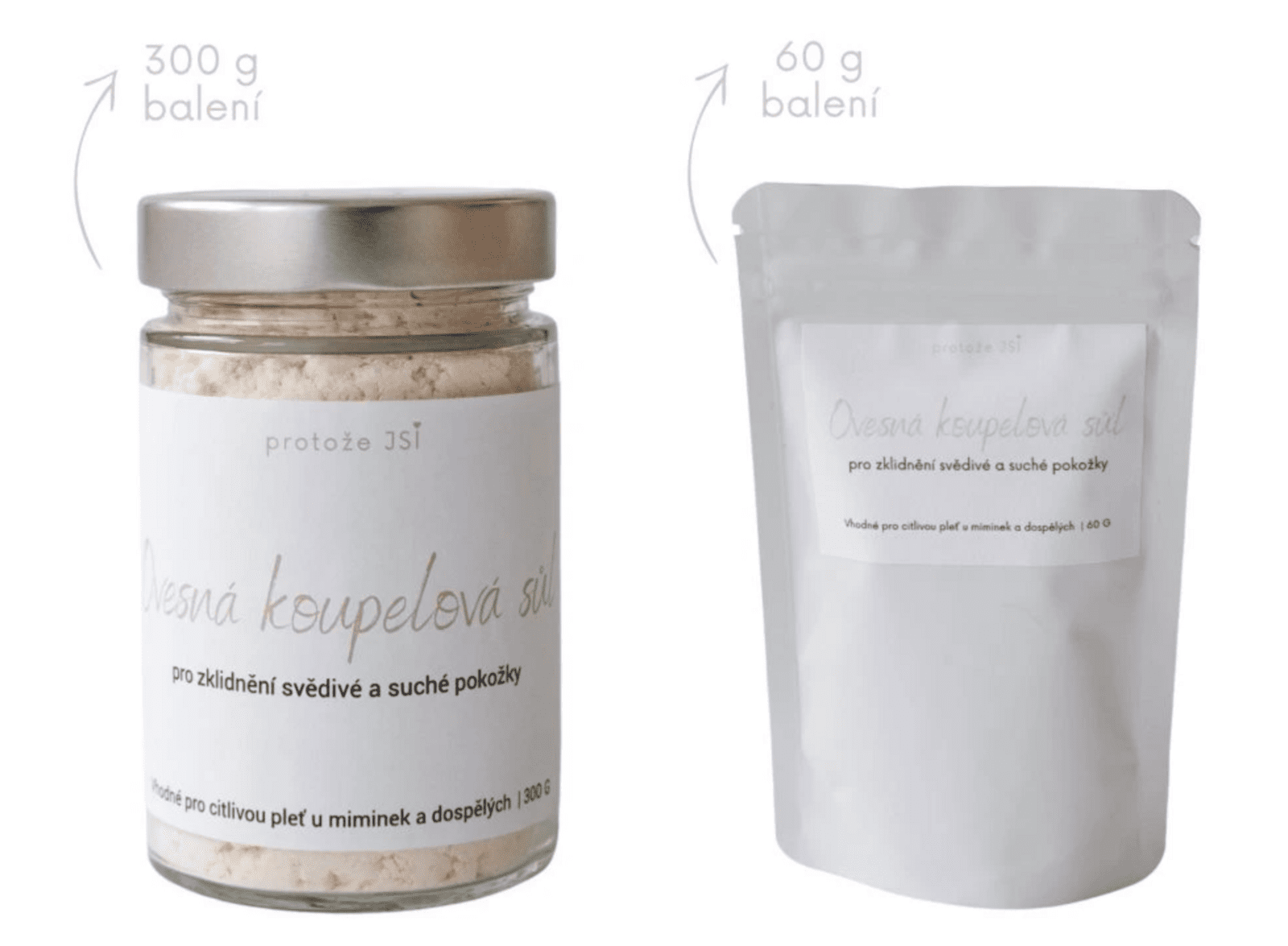 Protože JSI - Ovesná koupelová sůl Objem: 300 g