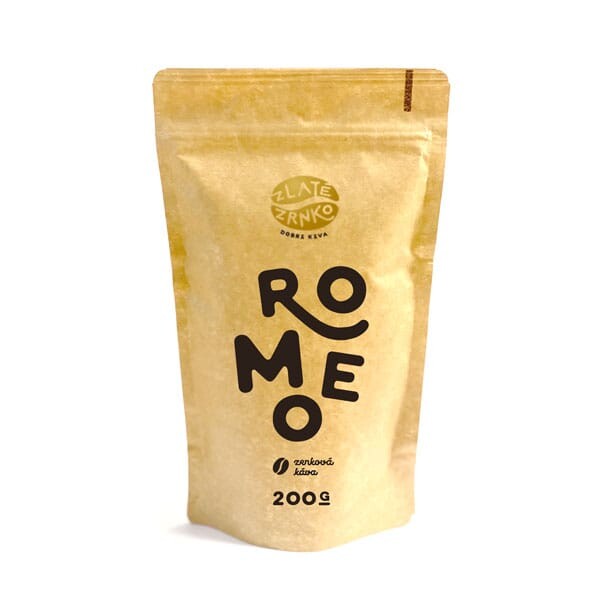 Káva Zlaté Zrnko - Romeo (Směs 85% arabika a 15% robusta) - 
