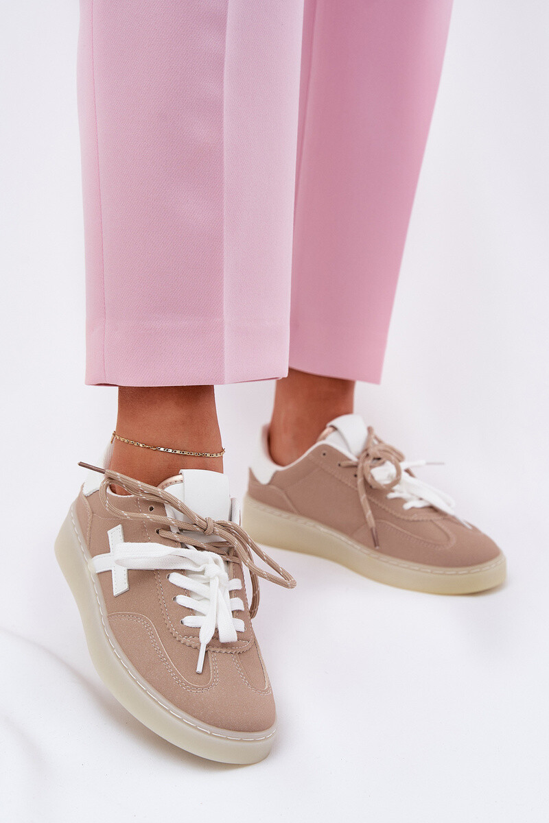 Boto Nízké Dámské Sportovní Boty Béžové Zelevelis