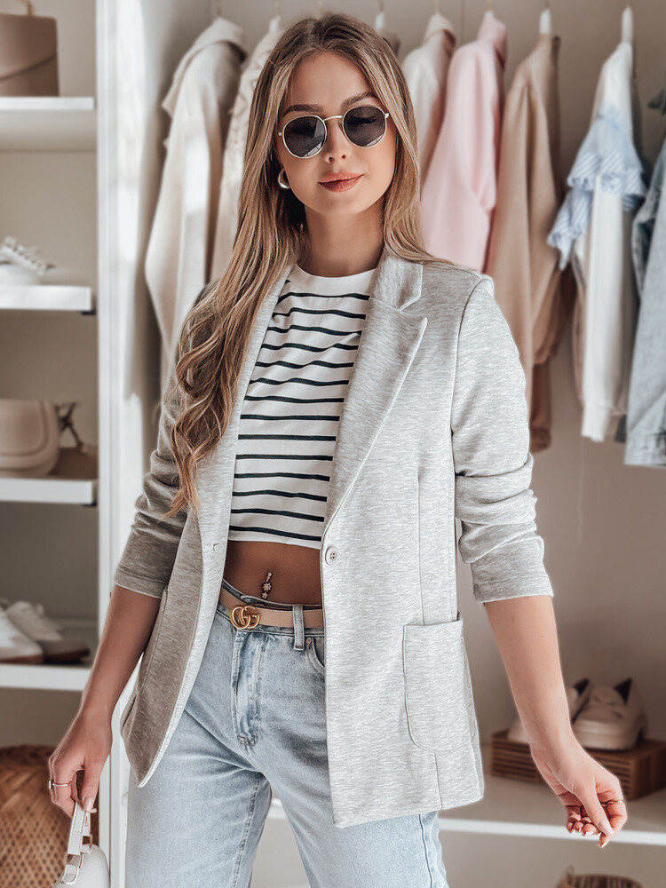 Marynarka damska CLASSVENT jasnoszara Dstreet