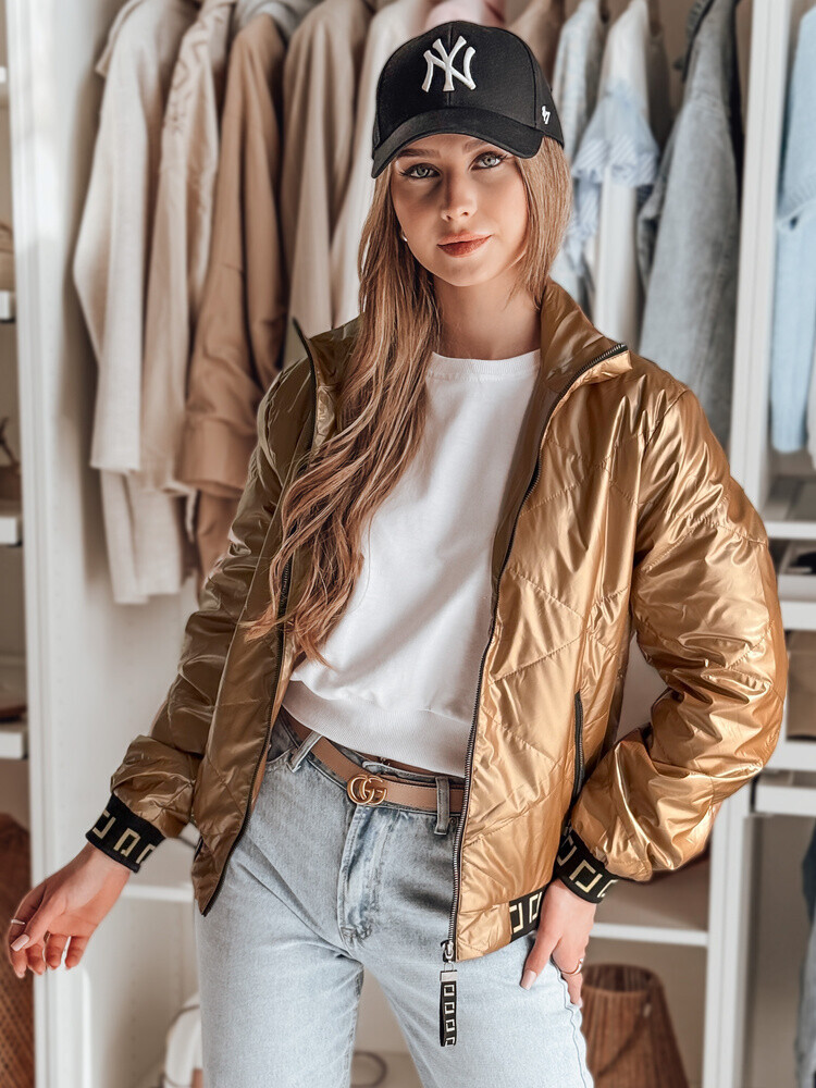 Kurtka damska bomberka pikowana GLAMCIX beżowa Dstreet