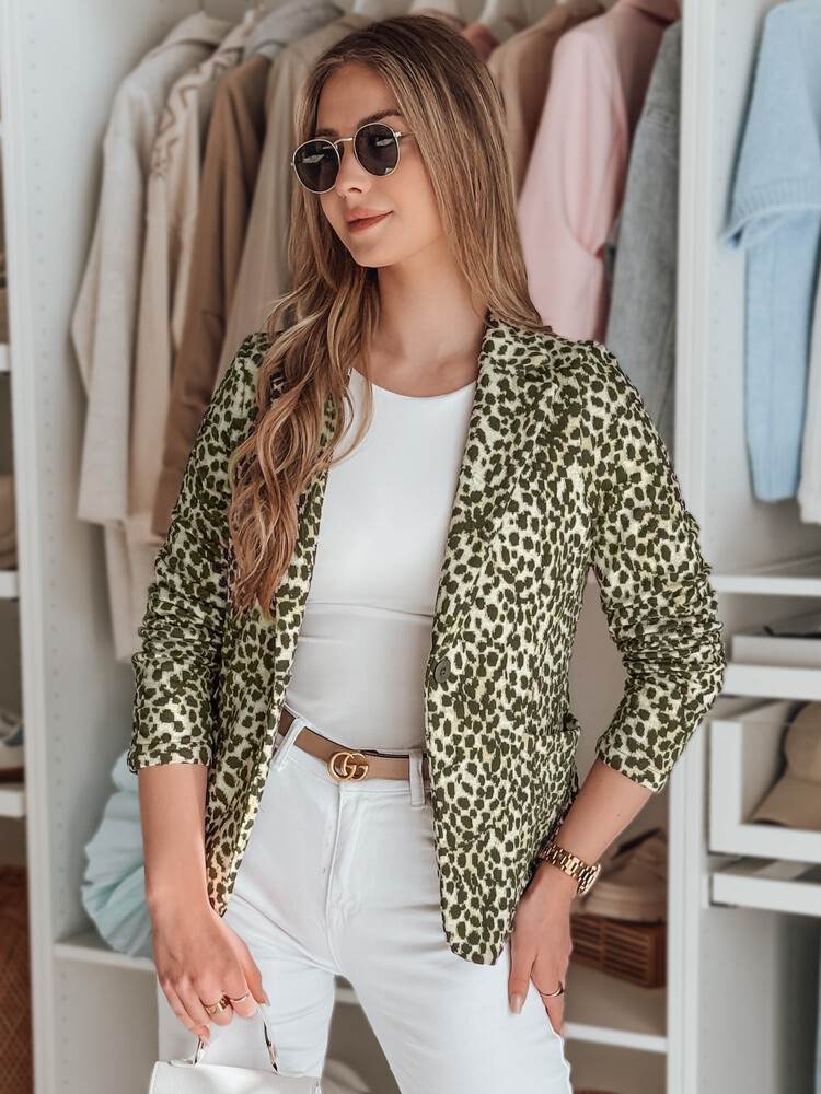 Marynarka damska taliowana MARABELL zielona Dstreet