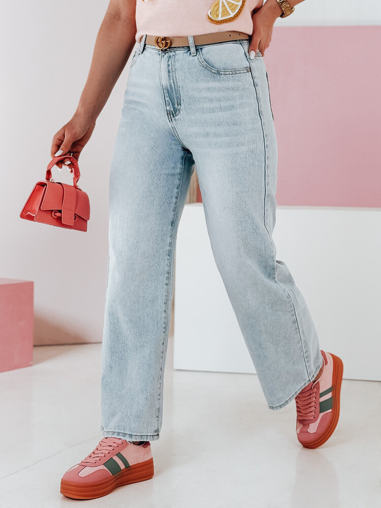 Spodnie damskie jeansowe wide leg FLOWLESS jeansowe Dstreet