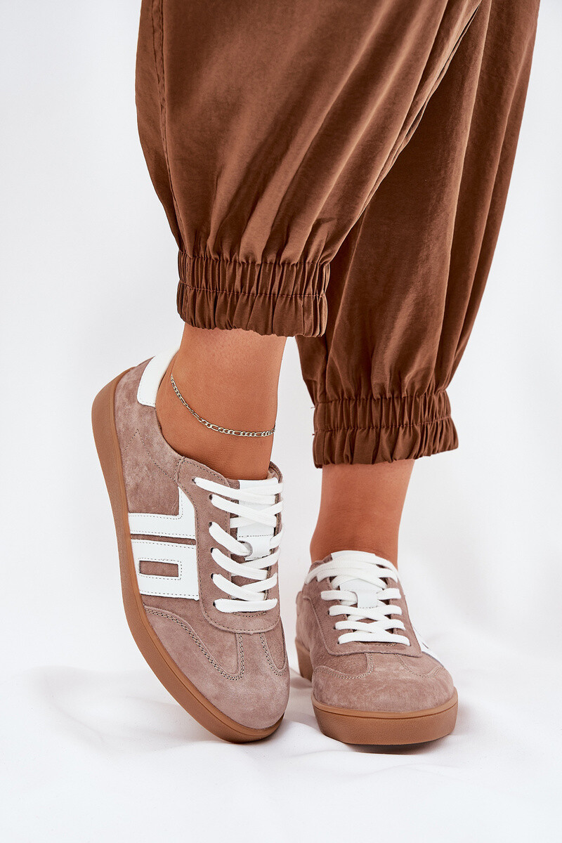 Kopačky Sportovní Boty Z Semiše Béžové Vinceza 79517