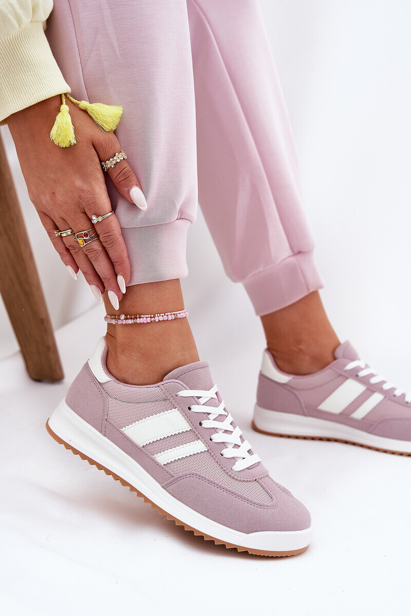 EVENTO Dámské Tenisky Z Eko Semiše Fialové Marinils