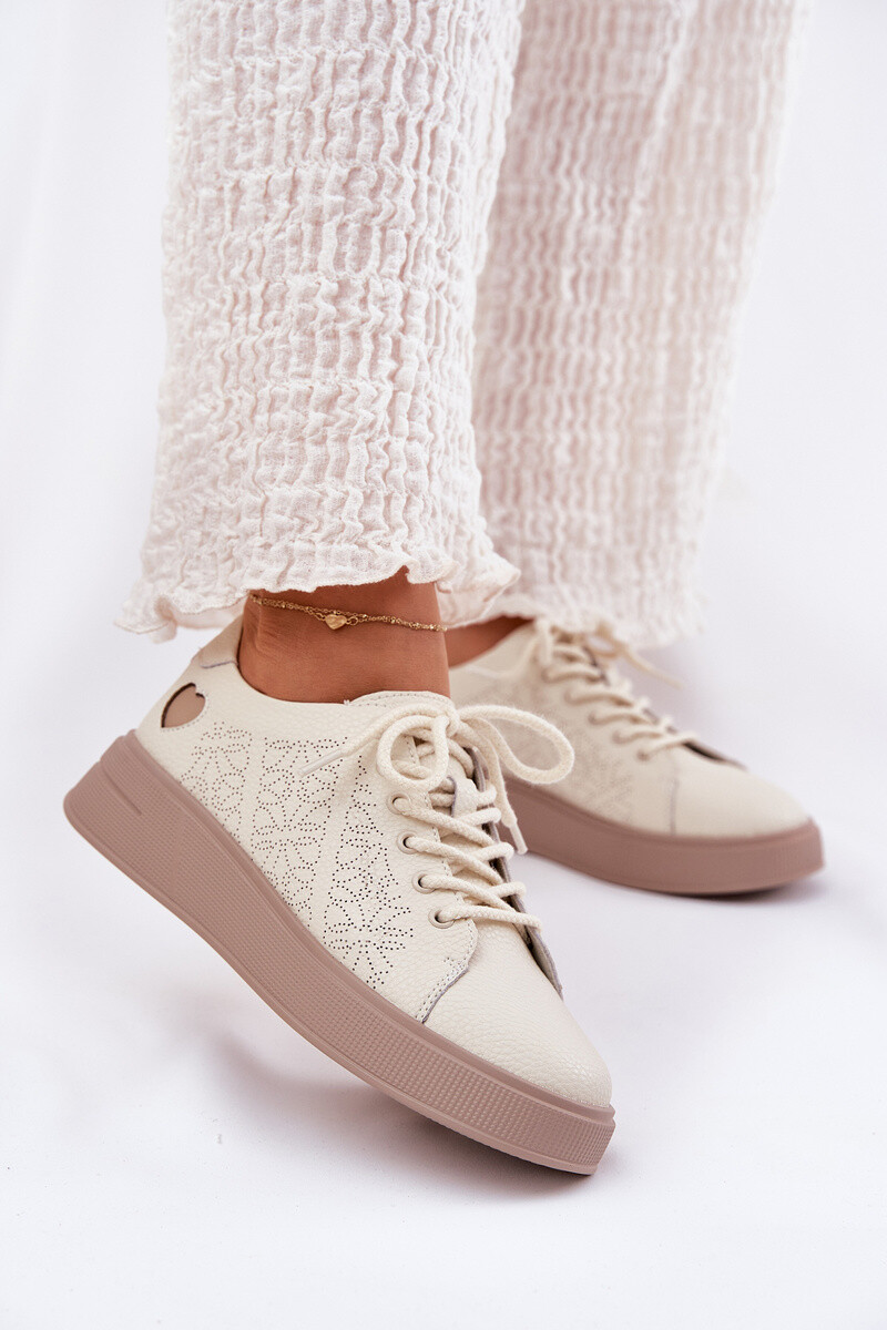 Dámské Kožené Sneakersy Na Platformě Vinceza
