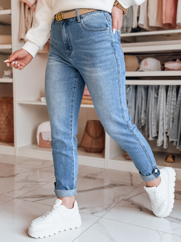 Spodnie damskie jeansowe slim fit SKINMONDO niebieskie Dstreet