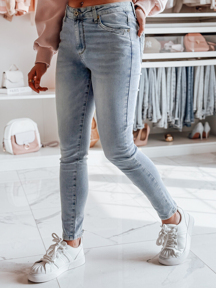 Spodnie damskie jeansowe skinny ZIPSKINS niebieskie Dstreet