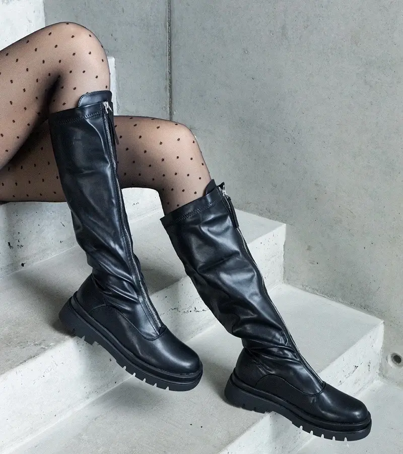 marka niezdefiniowana Black insulated boots Castro