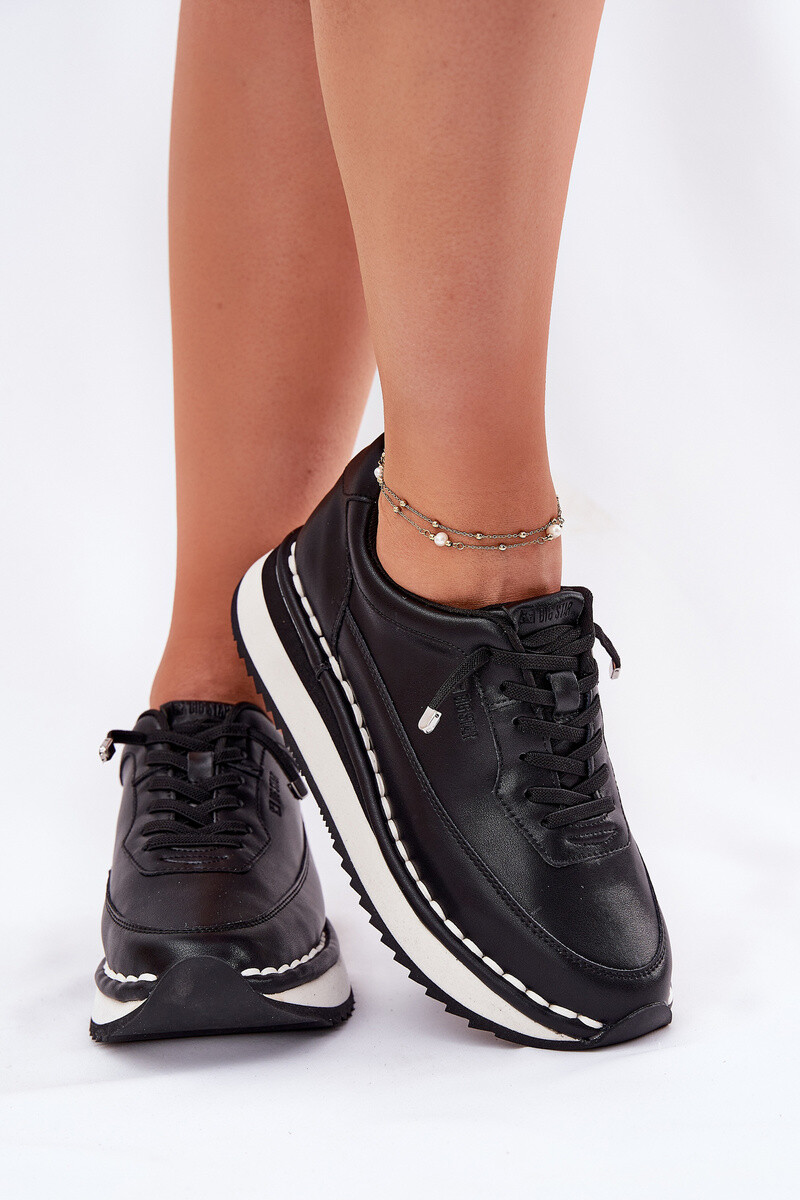 BIG STAR SHOES Dámské Kožené Sneakers Na Platformě Big Star