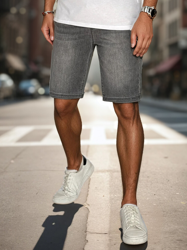 Pánské džínové kraťasy Barva černá DSTREET SX2361