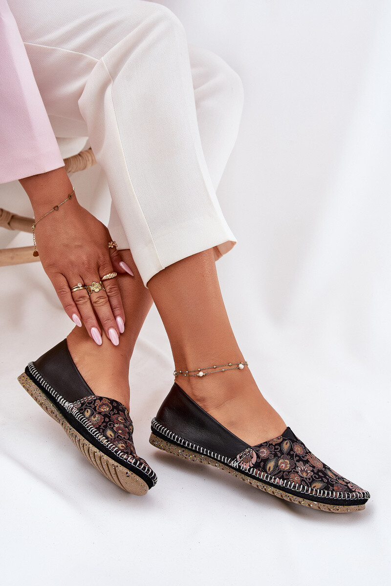 Kožené Vzorované Baletky Maciejka