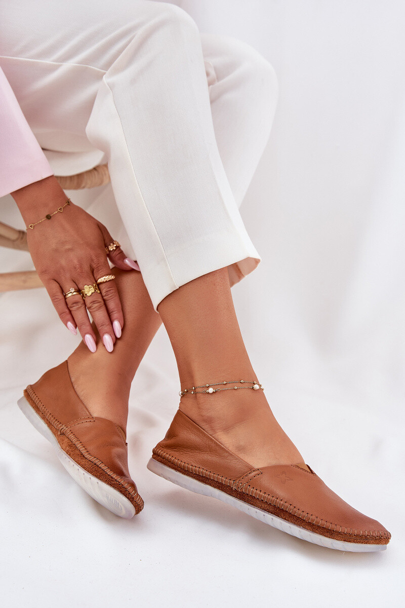 Kožené Baleríny Hladké Maciejka