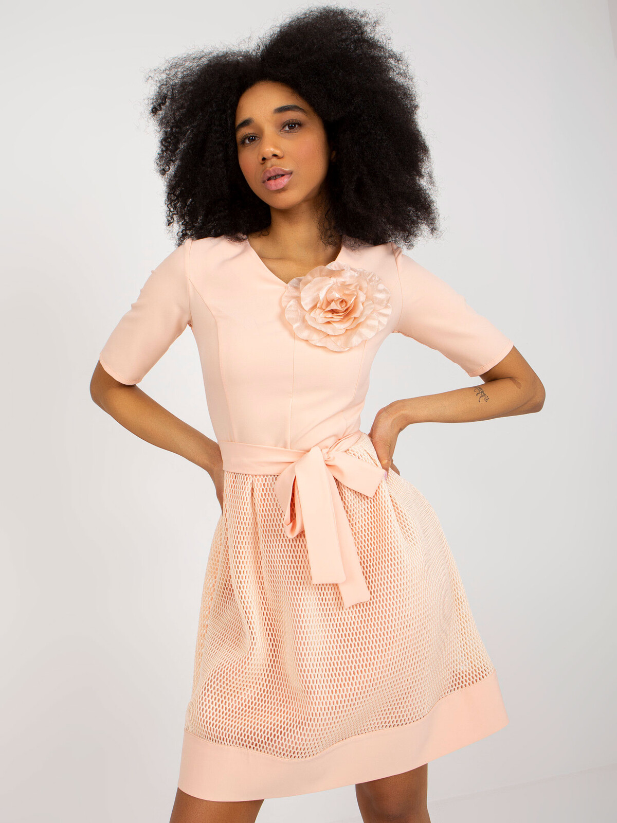 Dress-LK-SK-506551.76P-Peach