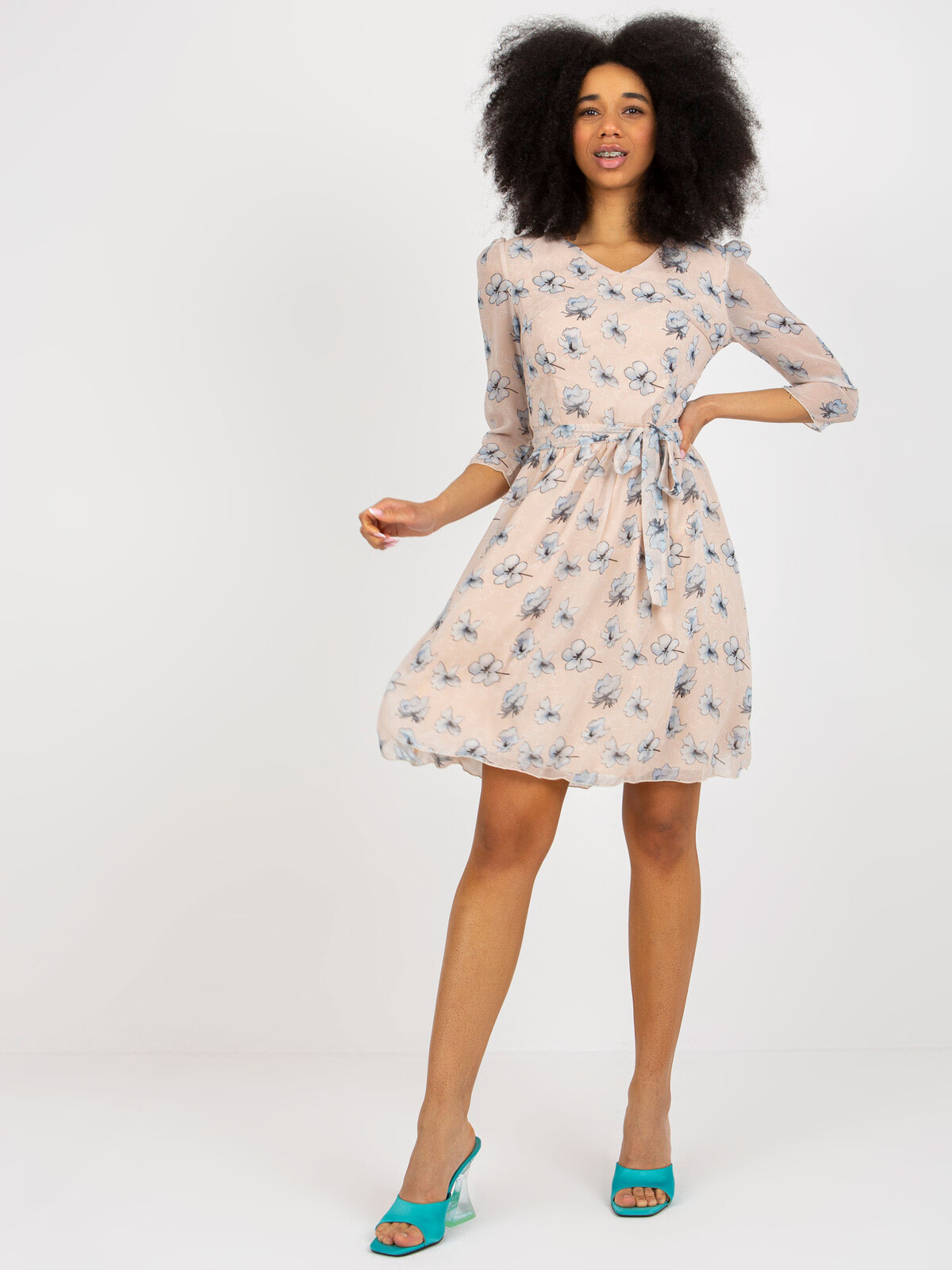 Dress-LK-SK-508006.92P-beige