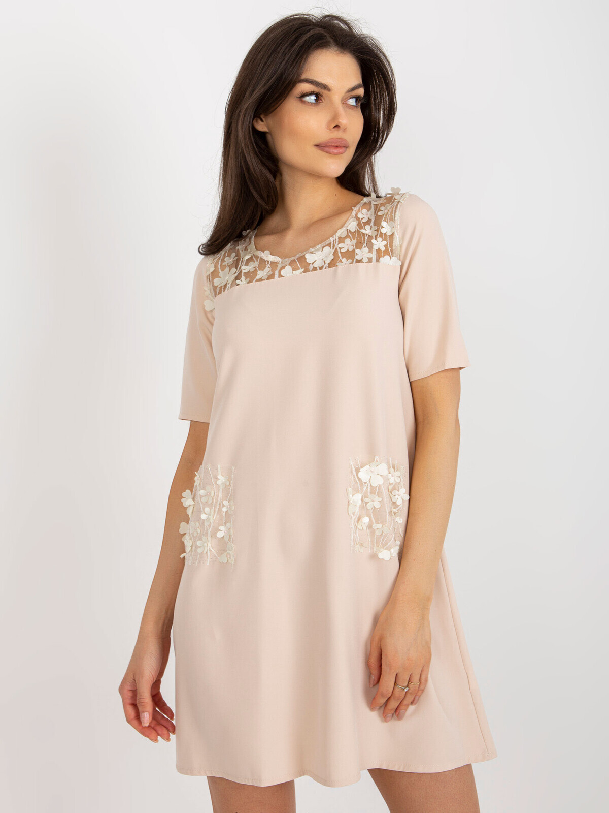 Dress-LK-SK-506735.82-beige