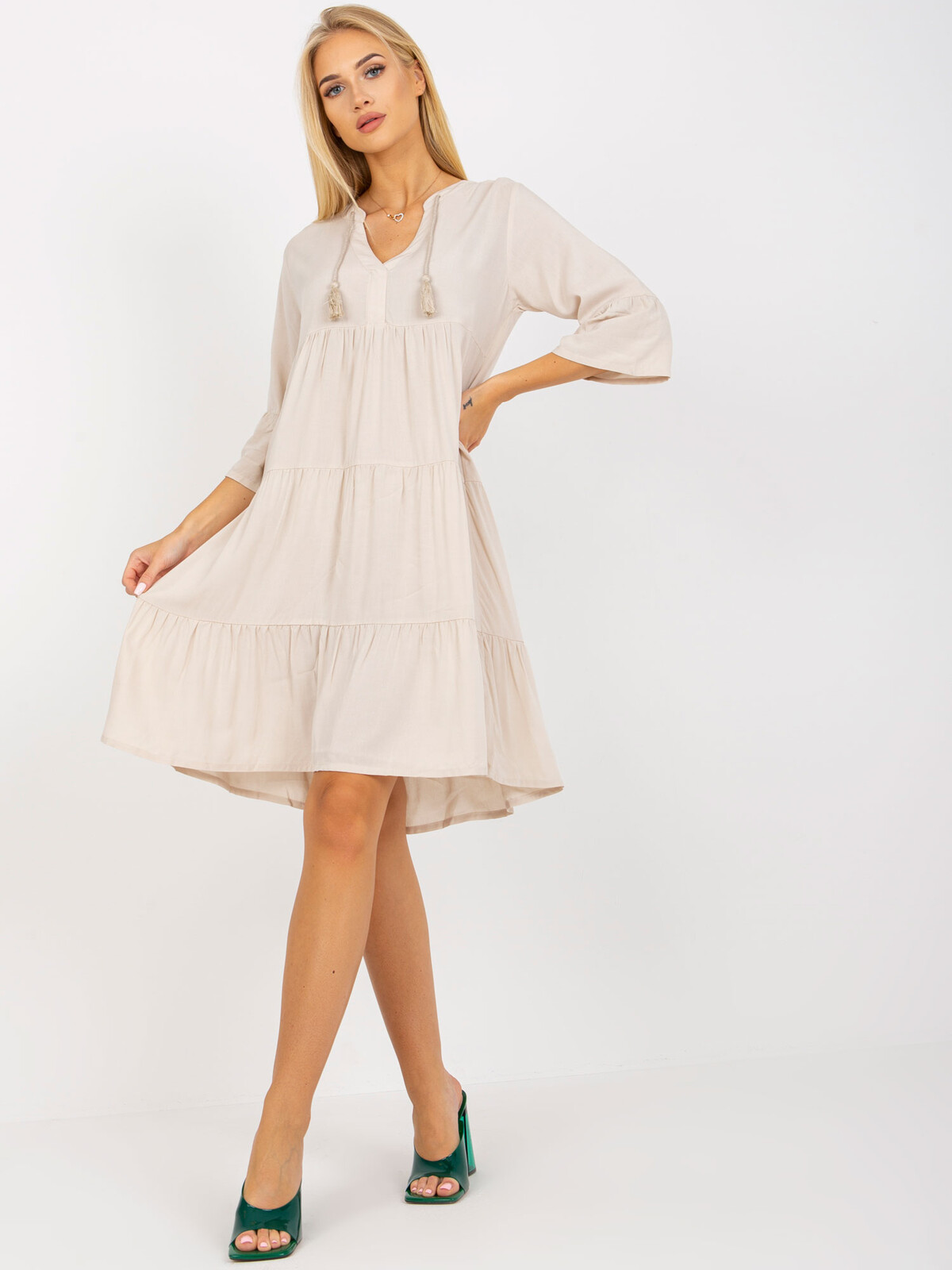 Dress-D73761M30214A1EN-light beige
