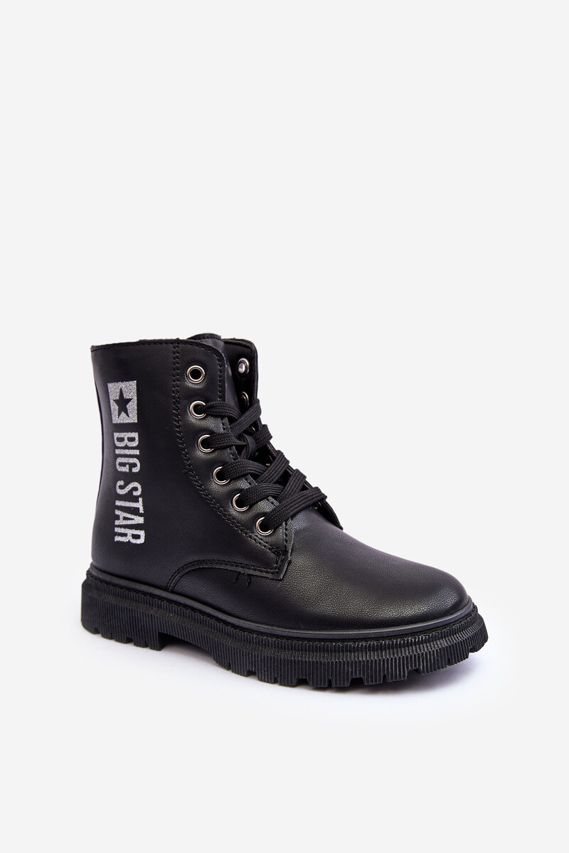 BIG STAR SHOES Dětské Kožené Boty Ošetřené Big Star