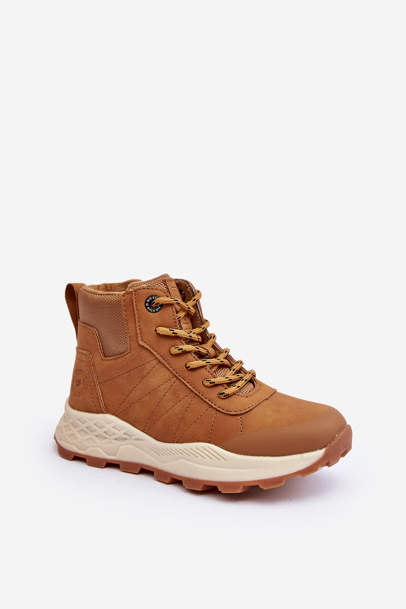 BIG STAR SHOES Dětské zateplené trekové boty Trapery Camel Big Star