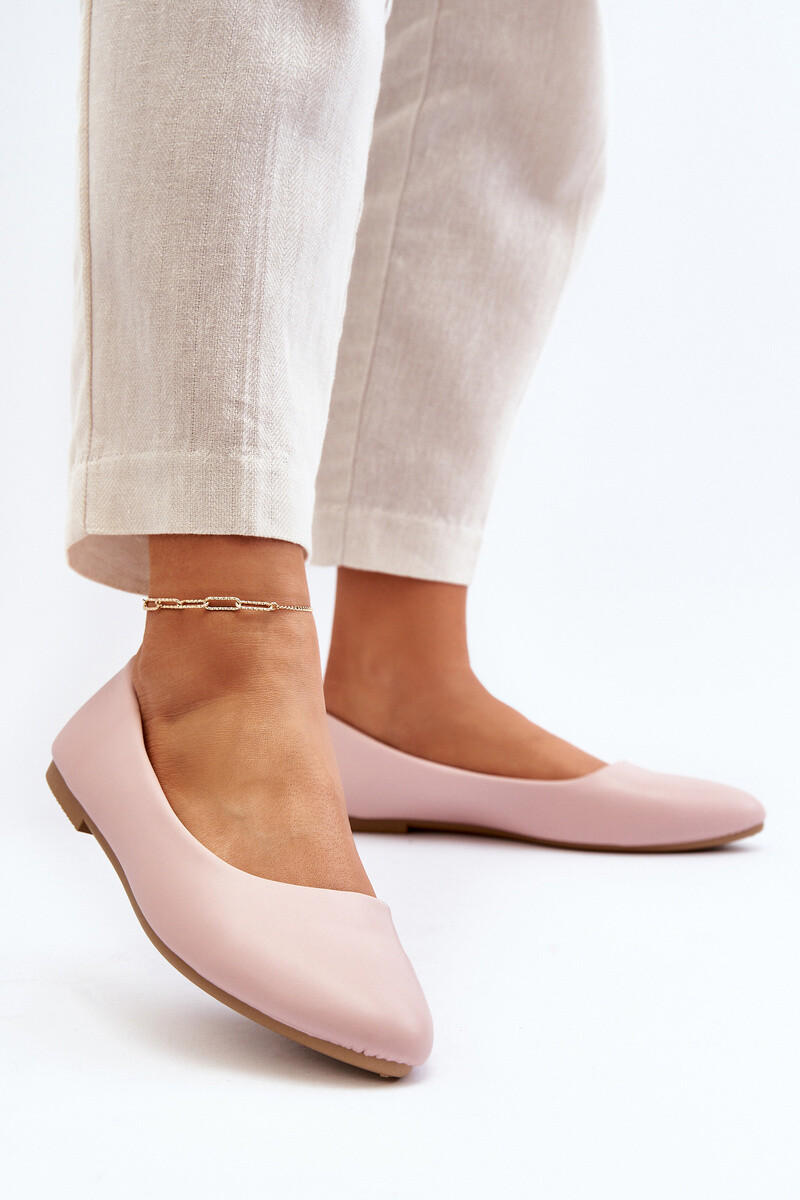 EVENTO Eko Kožené Dámské Baletky Růžové Tindomiel