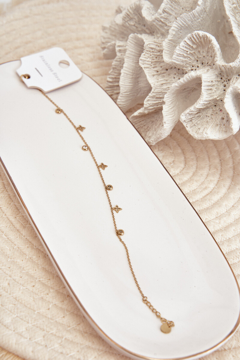 Glam Chic Náramek Na Nohu Se Zlatými Srdíčky